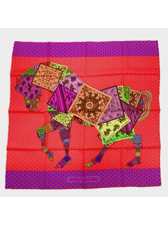 Hermes Accessories - Hermes Carre 90 Cheval Sur Mon On Horseback Scarf Silk
